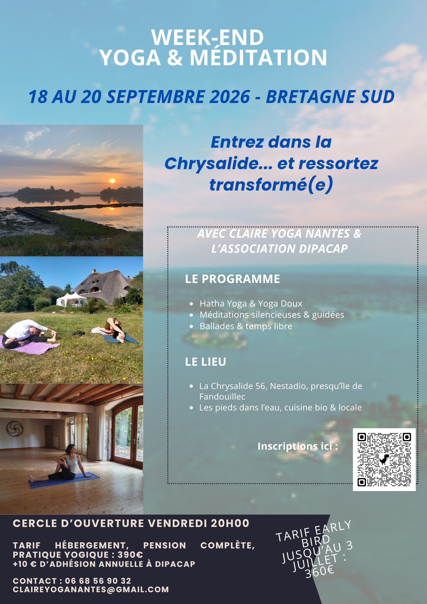 Affiche retraite yoga 2026